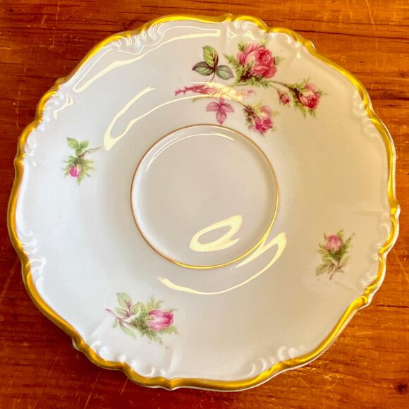 Vintage Edelstein Bavarian China Cup & Saucer - "Moss Rose" - Picture 5 of 15